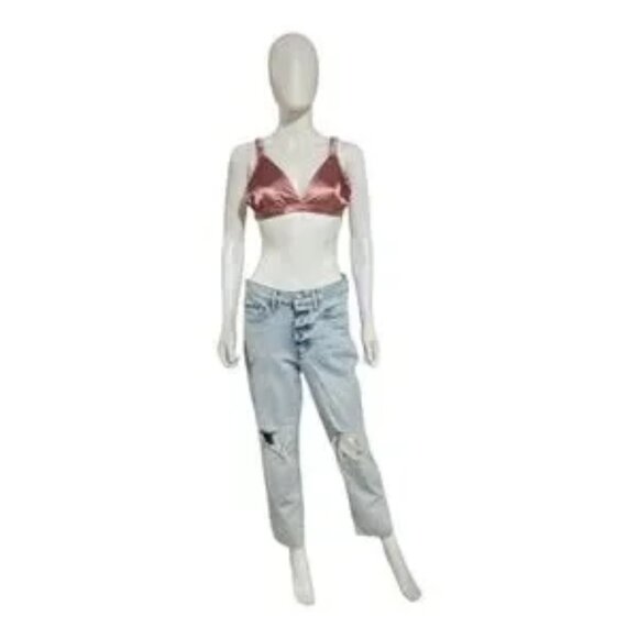 Old Navy High-Waisted Button-Fly OG Straight Ripped Side-Split Ankle Jeans, 8 - Picture 3 of 4